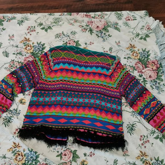 Design Options By Philip & Jane Gordon Size Small MultiColors Sequin Sweater0092 - Picture 5 of 5